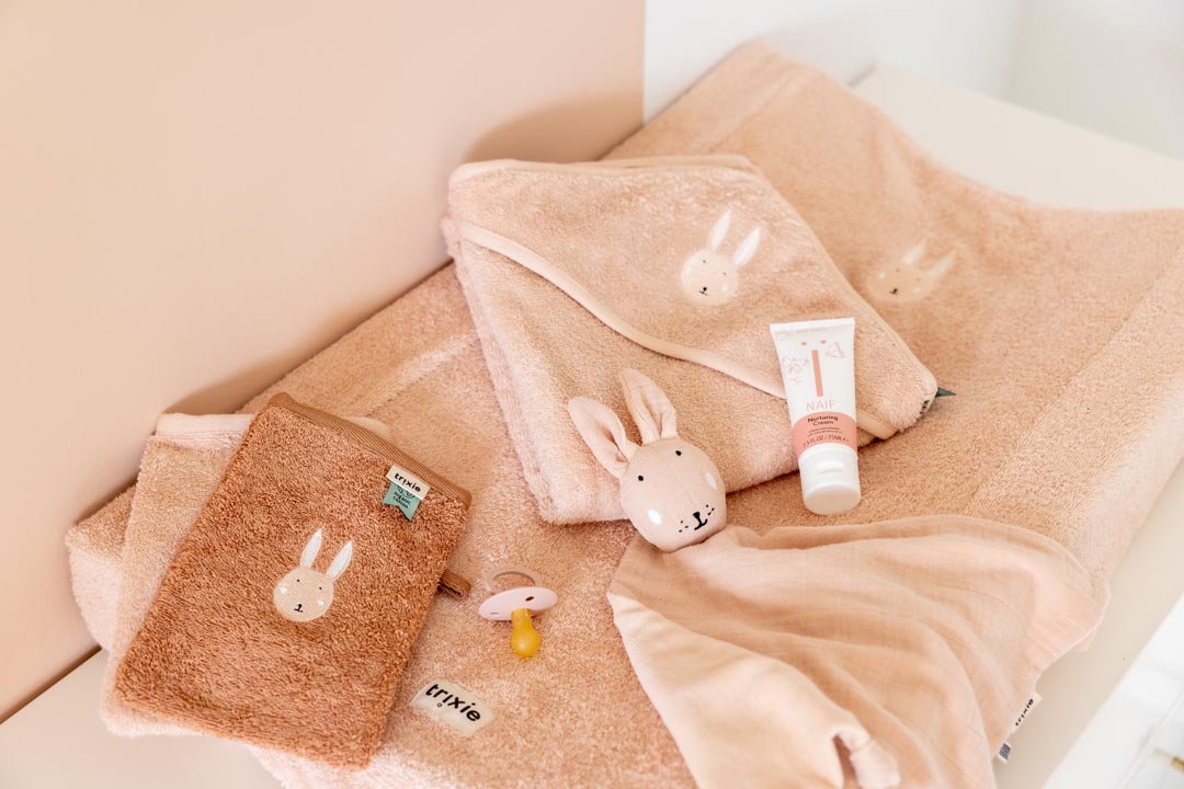 Hooded towel | 75x75cm - Aura Rabbit